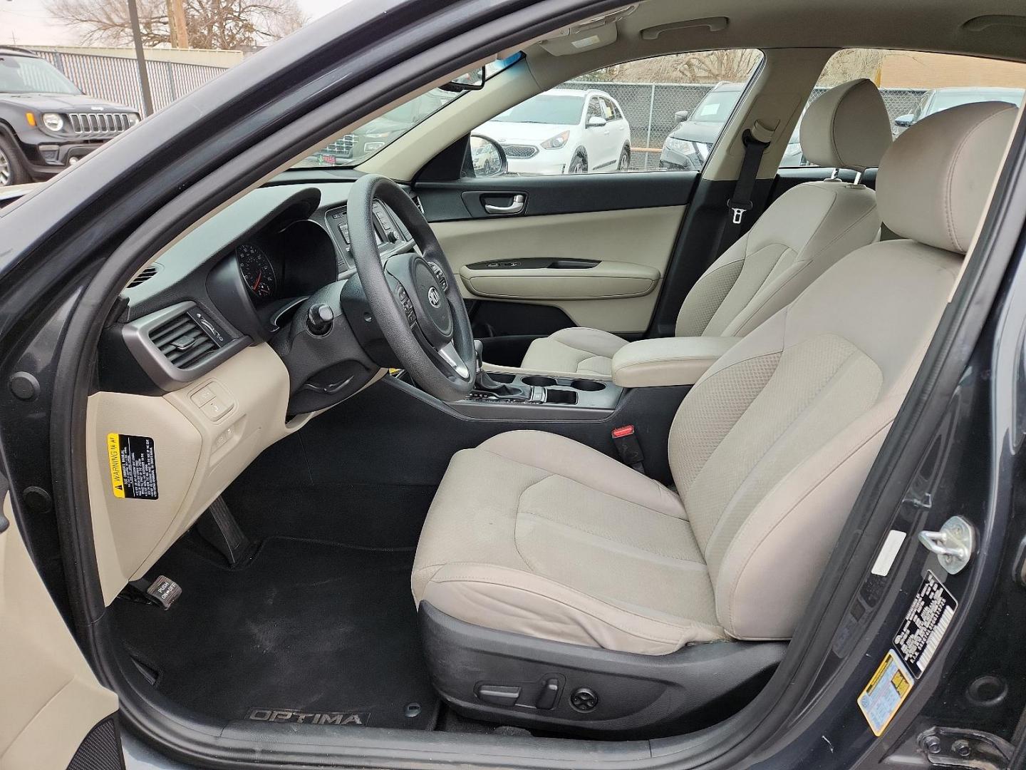 2016 GRAY Kia Optima LX (5XXGT4L3XGG) with an Theta II 2.4L I-4 gasoline direct injection, DOHC, CVVT variable valve control, regular unleaded, engine with 185HP engine, located at 4110 Avenue Q, Lubbock, 79412, 33.556553, -101.855820 - 02/13/2025 KEY IN ENVELOPE GOD - Photo#6