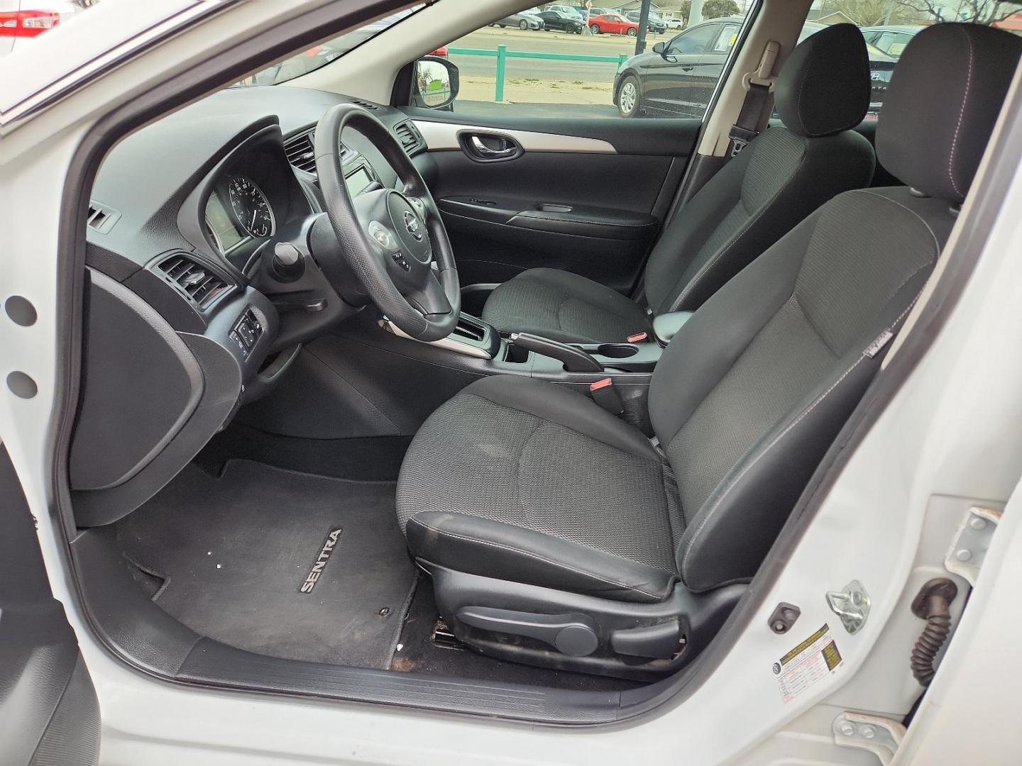 2019 WHITE Nissan Sentra S (3N1AB7AP5KY) with an 1.8L I-4 DOHC, variable valve control, regular unleaded, engine with 124HP engine, located at 4110 Avenue Q, Lubbock, 79412, 33.556553, -101.855820 - 02/14/2025 KEY IN ENVELOPE GOD - Photo#6