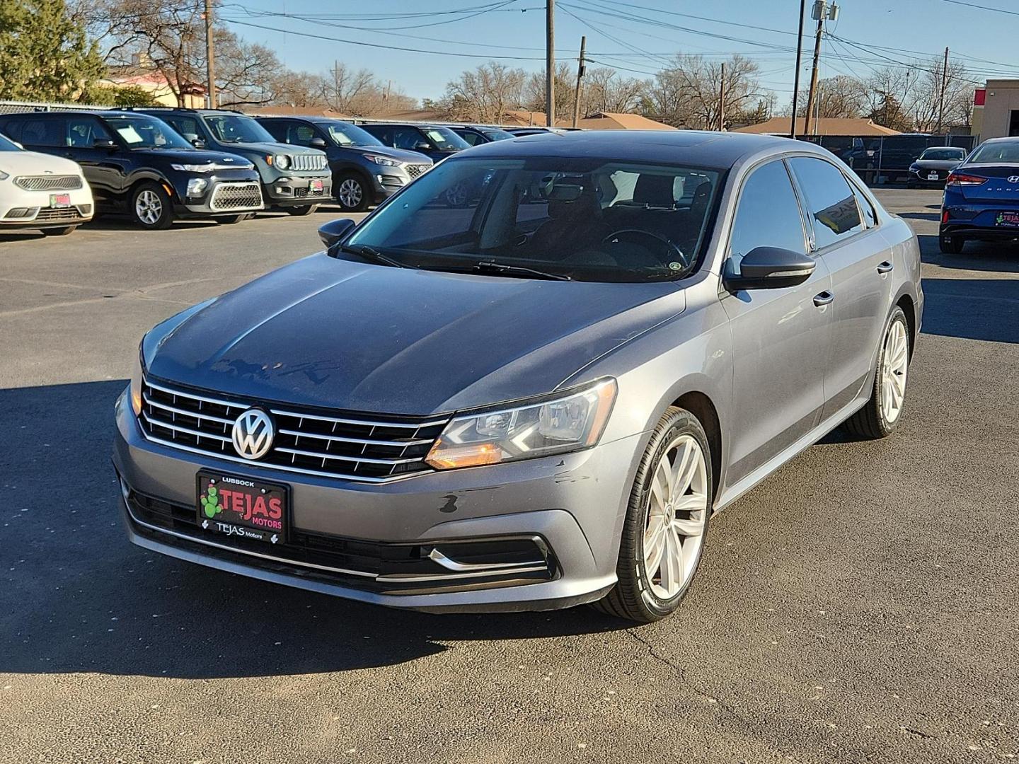 2019 GRAY Volkswagen Passat 2.0T Wolfsburg Edition (1VWLA7A34KC) with an Engine: 2.0L TSI I-4 Turbocharged -inc: DOHC 16-valve, direct fuel injection engine, located at 4110 Avenue Q, Lubbock, 79412, 33.556553, -101.855820 - Photo#3
