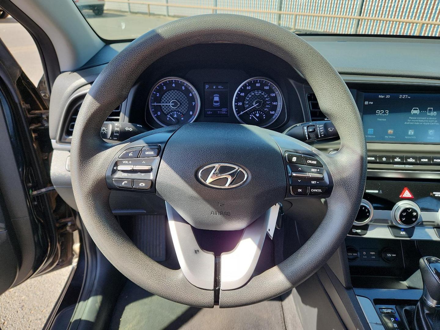 2019 BLACK Hyundai Elantra SEL (5NPD84LF2KH) with an Nu 2L I-4 DOHC, D-CVVT variable valve control, regular unleaded, engine with 147HP engine, located at 4110 Avenue Q, Lubbock, 79412, 33.556553, -101.855820 - 03/08/2025 KEY IN ENVELOPE GOD - Photo#10