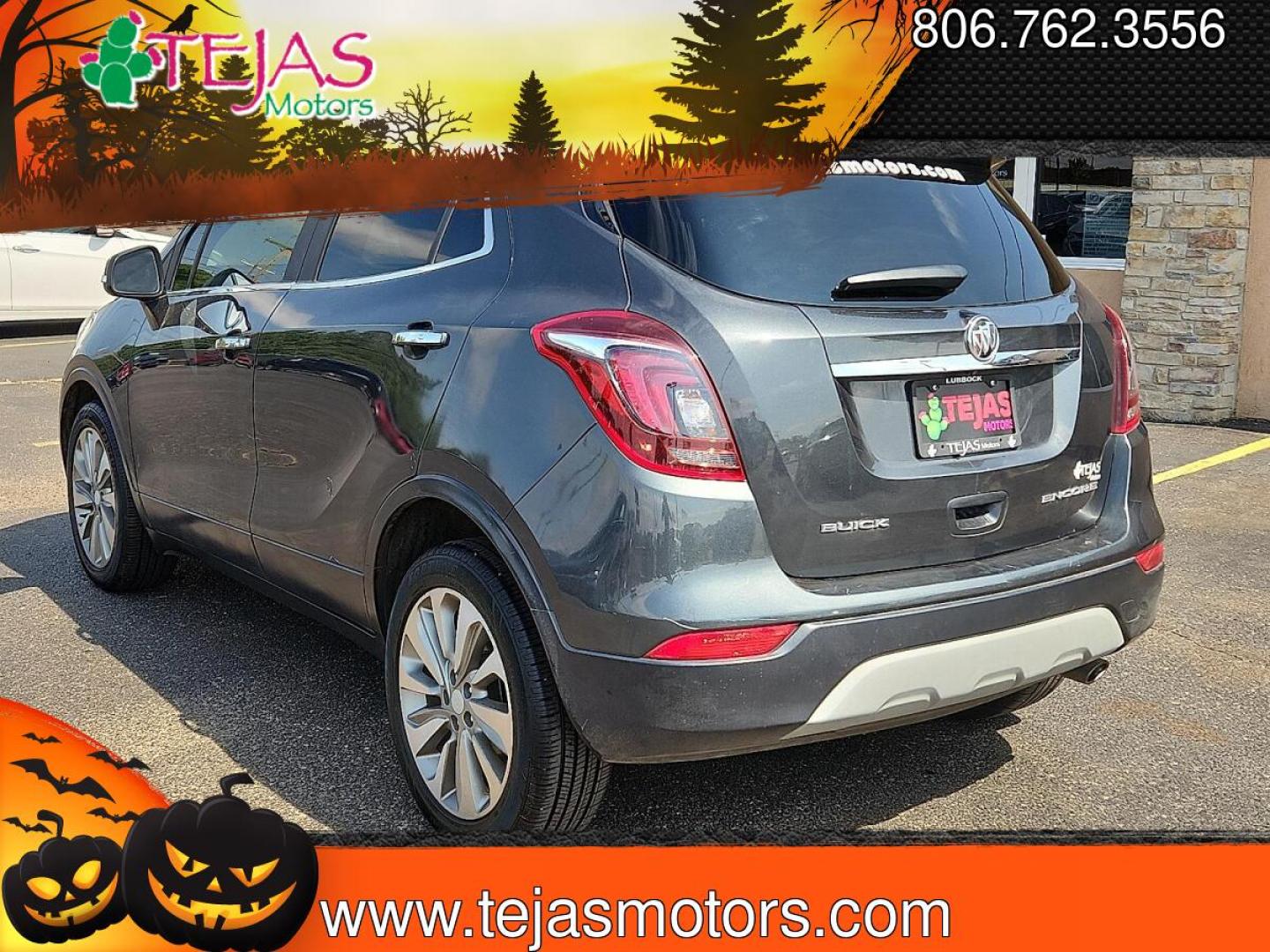 2017 Graphite Gray Metallic - GK2 /Ebony - AFN Buick Encore Preferred (KL4CJASBXHB) with an Ecotec 1.4L I-4 DOHC, variable valve control, intercooled turbo, regular unleaded, engine with 138HP engine, located at 4110 Avenue Q, Lubbock, 79412, 33.556553, -101.855820- Photo#2