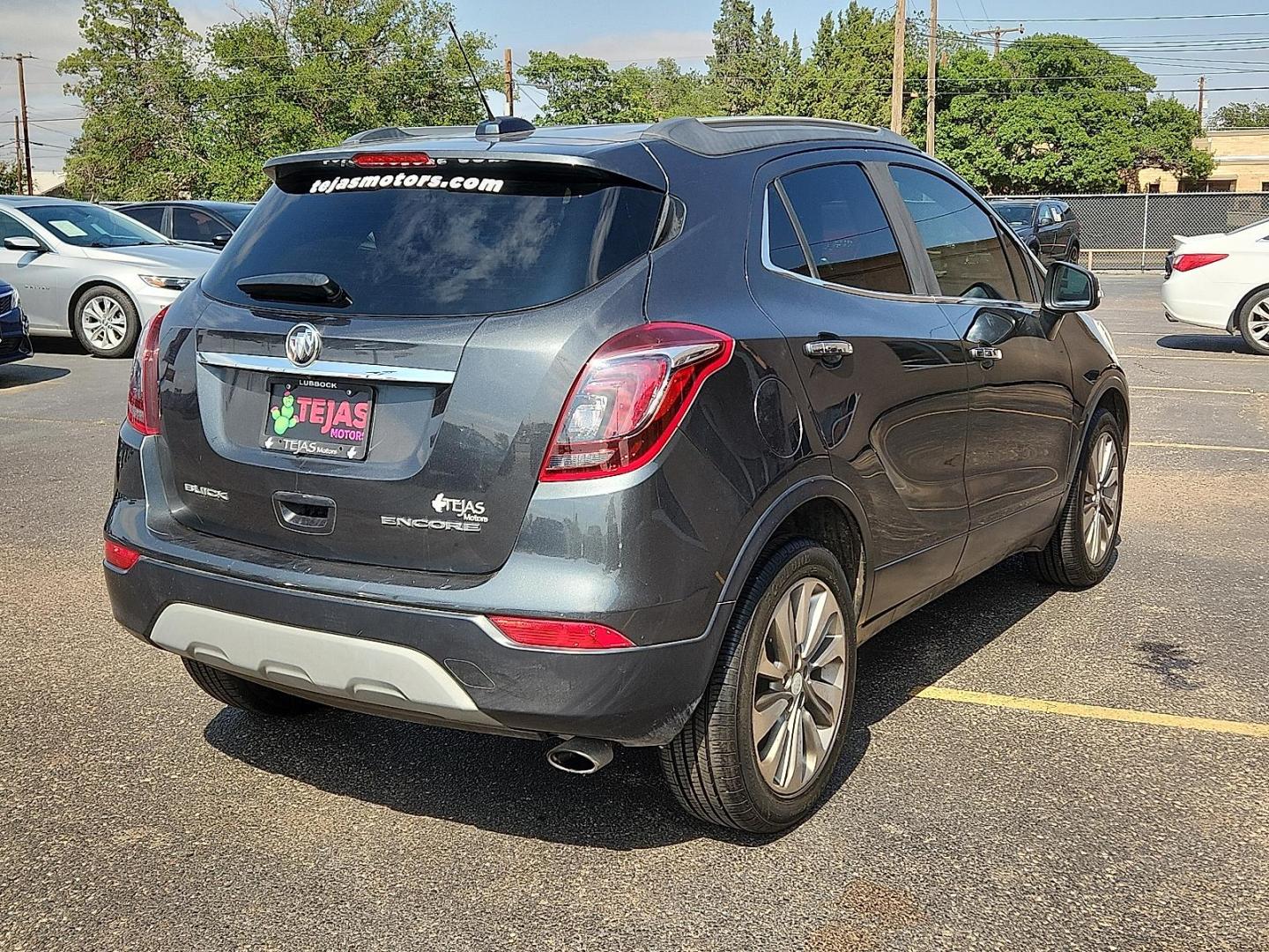 2017 Graphite Gray Metallic - GK2 /Ebony - AFN Buick Encore Preferred (KL4CJASBXHB) with an Ecotec 1.4L I-4 DOHC, variable valve control, intercooled turbo, regular unleaded, engine with 138HP engine, located at 4110 Avenue Q, Lubbock, 79412, 33.556553, -101.855820 - Photo#3