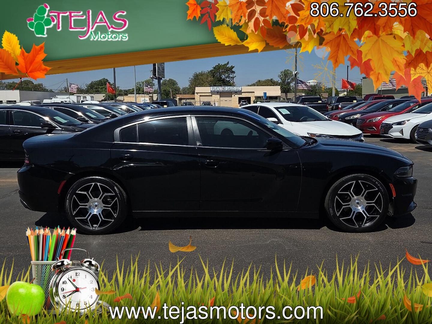 2020 Pitch Black Clearcoat /Black - X9 Dodge Charger SXT RWD (2C3CDXBG6LH) with an Pentastar 3.6L V-6 DOHC, variable valve control, regular unleaded, engine with 292HP engine, located at 4110 Avenue Q, Lubbock, 79412, 33.556553, -101.855820- Photo#1