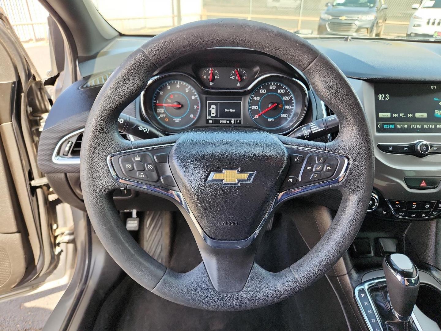 2018 GRAY Chevrolet Cruze LT Auto (1G1BE5SM1J7) with an 1.4L I-4 gasoline direct injection, DOHC, variable valve control, intercooled turbo, regular unleaded, engine with 153HP engine, located at 4110 Avenue Q, Lubbock, 79412, 33.556553, -101.855820 - 03/29/2025 KEY IN ENVELOPE GOD - Photo#10