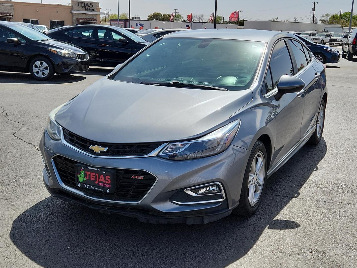 2018 GRAY Chevrolet Cruze LT Auto (1G1BE5SM1J7) with an 1.4L I-4 gasoline direct injection, DOHC, variable valve control, intercooled turbo, regular unleaded, engine with 153HP engine, located at 4110 Avenue Q, Lubbock, 79412, 33.556553, -101.855820 - 03/29/2025 KEY IN ENVELOPE GOD - Photo#3