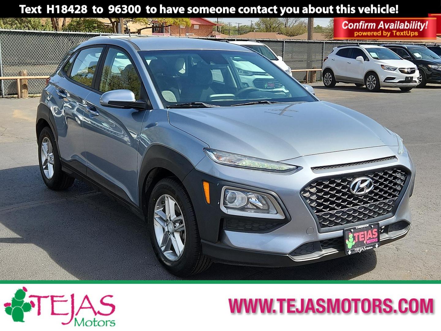 2019 Silver Hyundai Kona SE (KM8K12AA8KU) with an Engine: 2.0L Atkinson I-4 -inc: cover engine, located at 4110 Avenue Q, Lubbock, 79412, 33.556553, -101.855820 - 04/03/2025 KEY IN ENVELOPE GOD - Photo#0