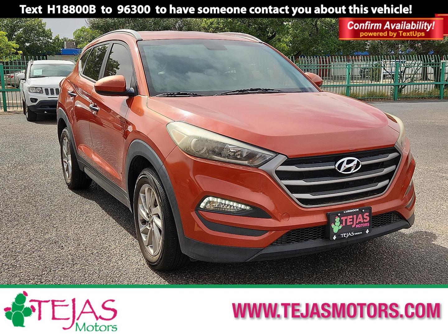2016 Sedona Sunset - SA5 /Gray - TGG Hyundai Tucson SE (KM8J3CA44GU) with an Nu 2L I-4 gasoline direct injection, DOHC, variable valve control, regular unleaded, engine with 164HP engine, located at 4110 Avenue Q, Lubbock, 79412, 33.556553, -101.855820 - Photo#0