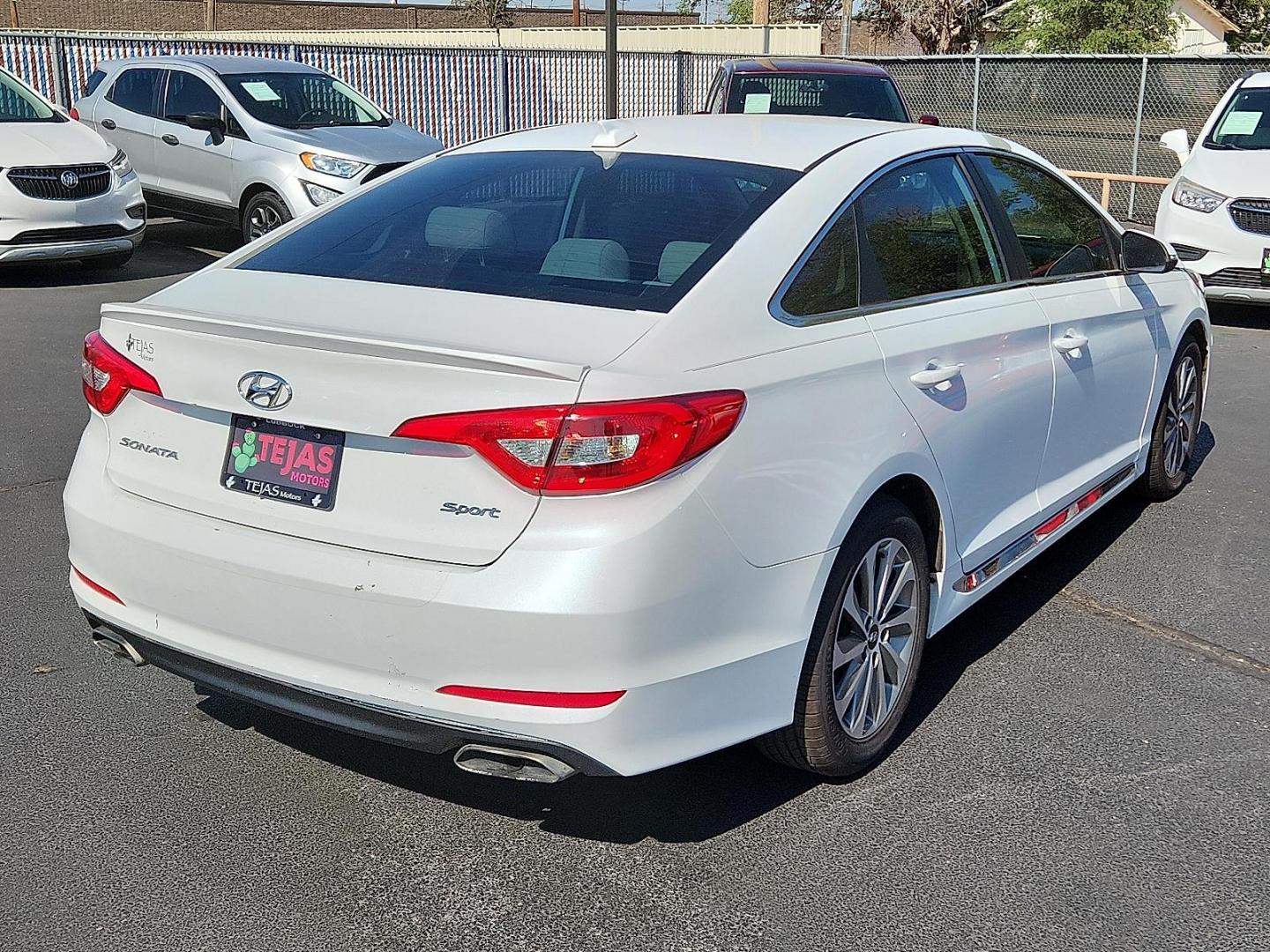 2016 WHITE Hyundai Sonata Sport (5NPE34AF0GH) with an 2.4L I-4 gasoline direct injection, DOHC, variable valve control, regular unleaded, engine with 185HP engine, located at 4110 Avenue Q, Lubbock, 79412, 33.556553, -101.855820 - 04/12/2025 KEY IN ENVELOPE GOD - Photo#1