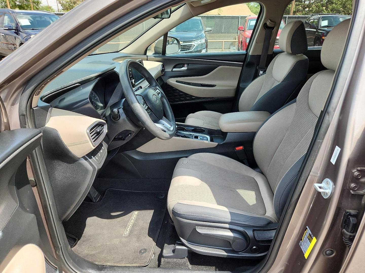 2019 BROWN Hyundai Santa Fe SE (5NMS23AD8KH) with an Theta II 2.4L I-4 gasoline direct injection, DOHC, D-CVVT variable valve control, regular unleaded, engine with 185HP engine, located at 4110 Avenue Q, Lubbock, 79412, 33.556553, -101.855820 - 04/18/2025 KEY IN ENVELOPE GOD - Photo#6
