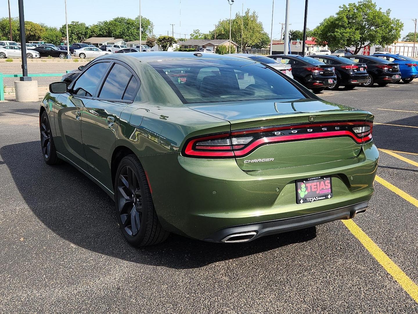 2020 F8 Green Dodge Charger SXT RWD (2C3CDXBG8LH) with an Pentastar 3.6L V-6 DOHC, variable valve control, regular unleaded, engine with 292HP engine, located at 4110 Avenue Q, Lubbock, 79412, 33.556553, -101.855820 - 04/29/2025 KEY IN ENVELOPE GOD - Photo#2