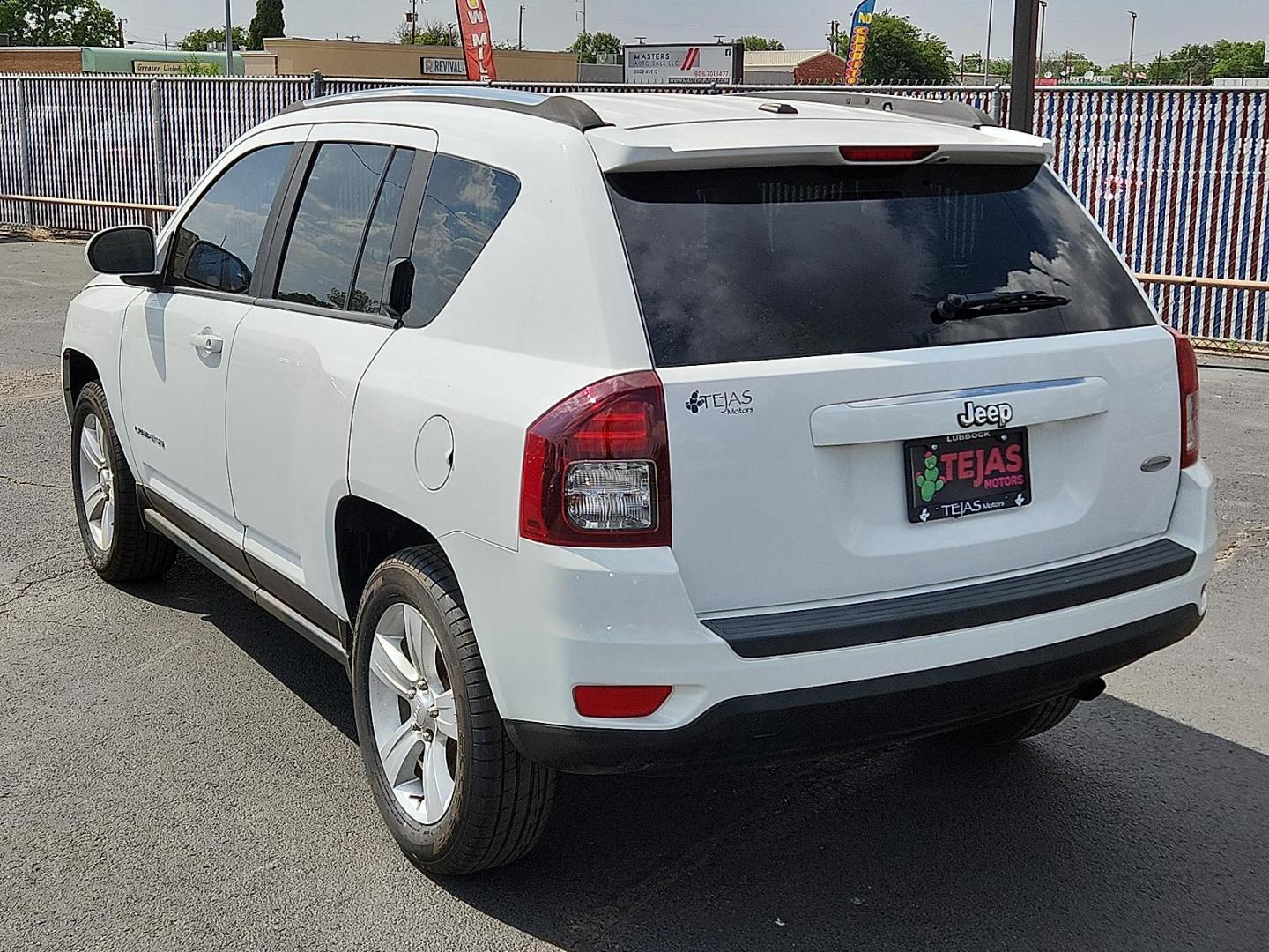 2014 WHITE Jeep Compass Latitude (1C4NJCEB5ED) with an 2.4L I-4 DOHC, variable valve control, regular unleaded, engine with 172HP engine, located at 4110 Avenue Q, Lubbock, 79412, 33.556553, -101.855820 - 05/02/2025 KEY IN ENVELOPE GOD - Photo#2