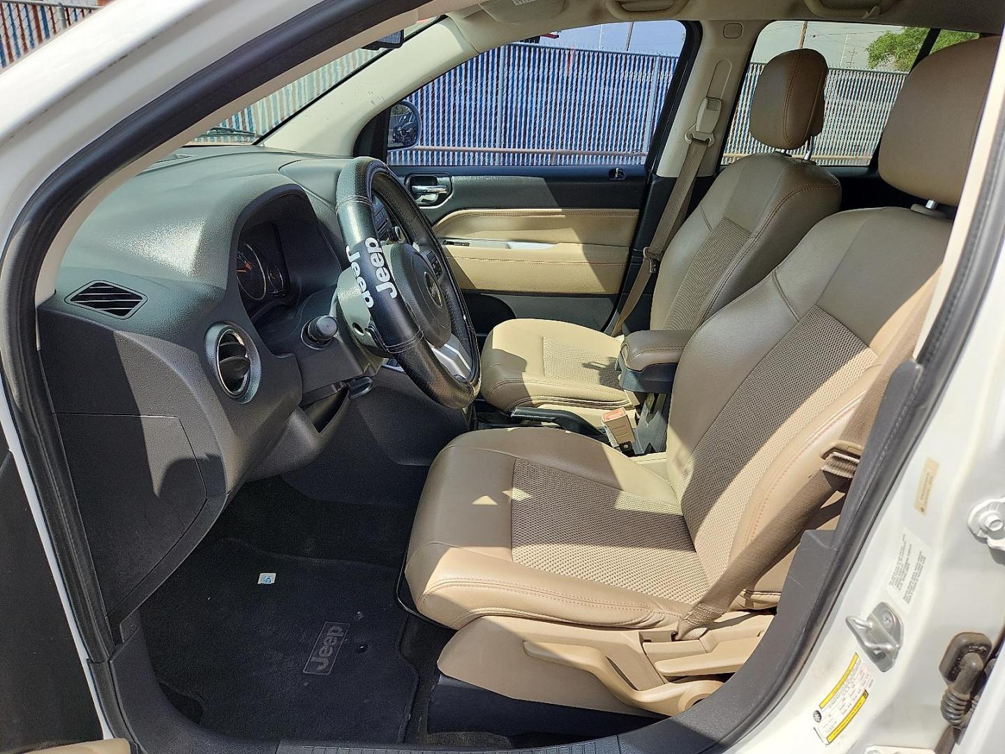 2014 WHITE Jeep Compass Latitude (1C4NJCEB5ED) with an 2.4L I-4 DOHC, variable valve control, regular unleaded, engine with 172HP engine, located at 4110 Avenue Q, Lubbock, 79412, 33.556553, -101.855820 - 05/02/2025 KEY IN ENVELOPE GOD - Photo#6