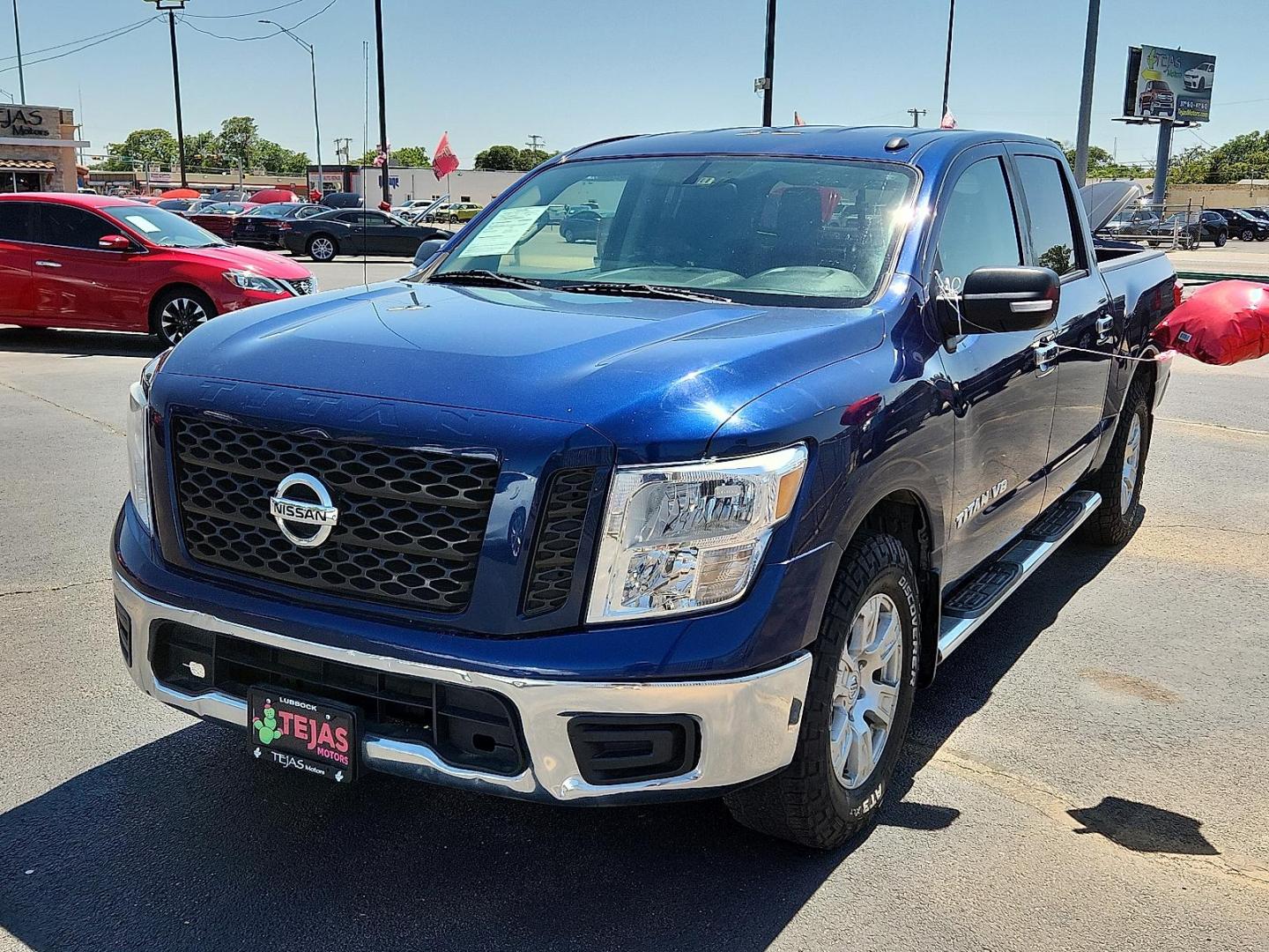 2019 Deep Blue Pearl Metallic - RAY Nissan TITAN SV (1N6AA1EK2KN) with an Endurance 5.6L V-8 gasoline direct injection, DOHC, variable valve control, regular unleaded, engine with 390HP engine, located at 4110 Avenue Q, Lubbock, 79412, 33.556553, -101.855820 - 05/13/2025 KEY IN ENVELOPE GOD - Photo#1