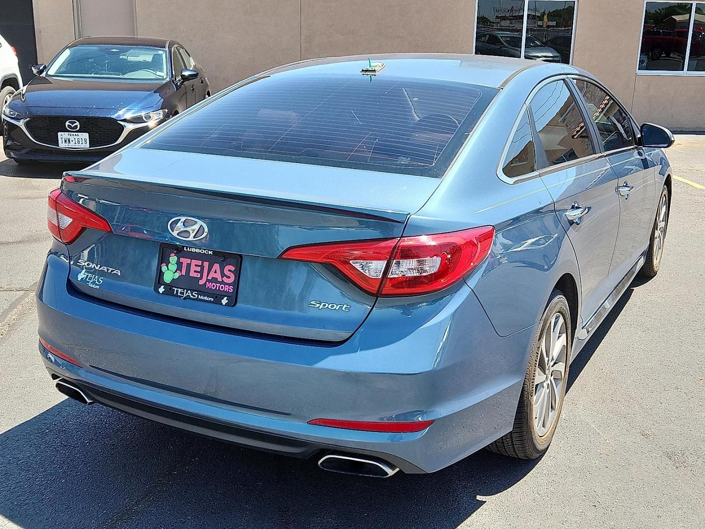 2015 BLUE Hyundai Sonata Sport (5NPE34AF3FH) with an 2.4L I-4 gasoline direct injection, DOHC, variable valve control, regular unleaded, engine with 185HP engine, located at 4110 Avenue Q, Lubbock, 79412, 33.556553, -101.855820 - 05/02/2025 KEY IN ENVELOPE GOD - Photo#1