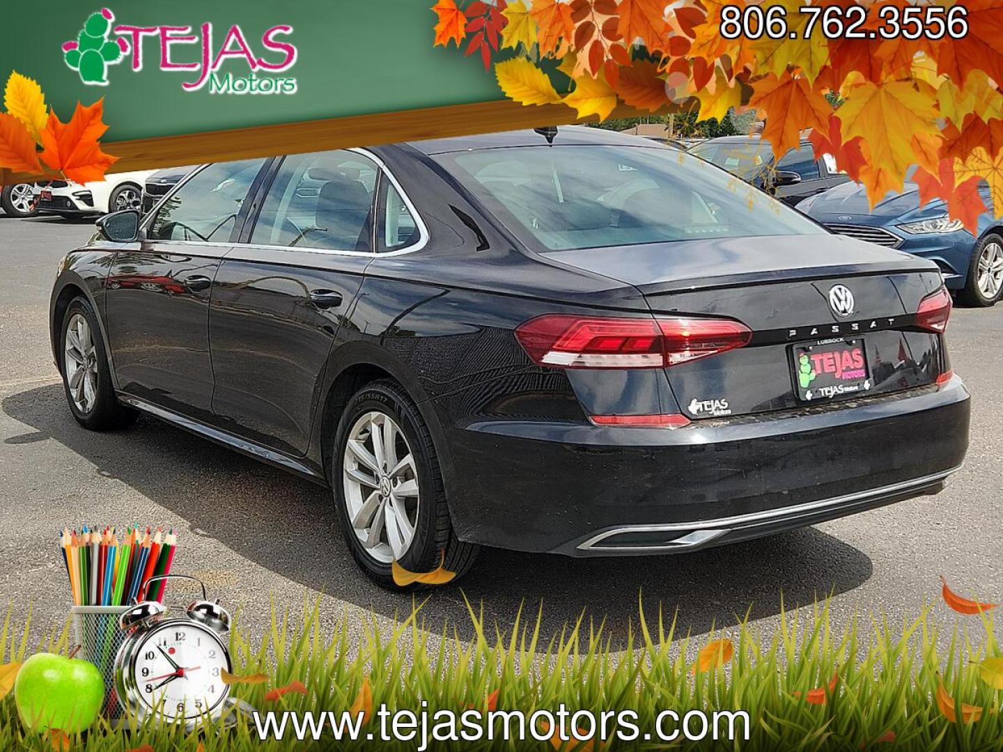 2020 /Titan Black - HL Volkswagen Passat 2.0T SE (1VWSA7A35LC) with an 2L I-4 gasoline direct injection, DOHC, variable valve control, intercooled turbo, regular unleaded, engine with 174HP engine, located at 4110 Avenue Q, Lubbock, 79412, 33.556553, -101.855820- Photo#2