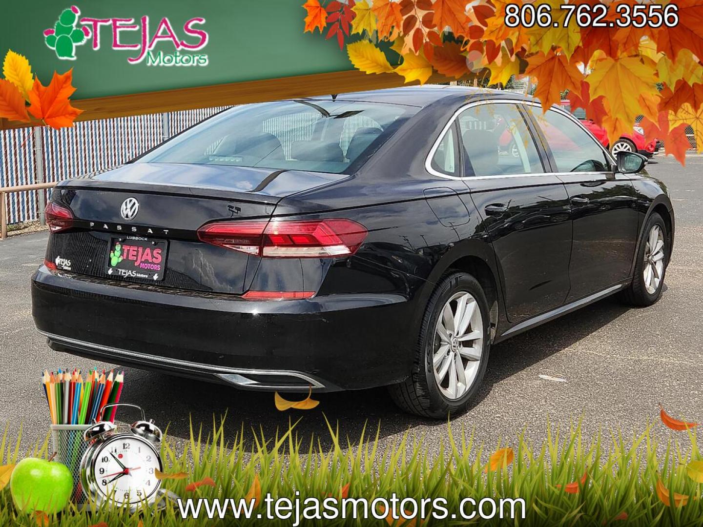 2020 /Titan Black - HL Volkswagen Passat 2.0T SE (1VWSA7A35LC) with an 2L I-4 gasoline direct injection, DOHC, variable valve control, intercooled turbo, regular unleaded, engine with 174HP engine, located at 4110 Avenue Q, Lubbock, 79412, 33.556553, -101.855820- Photo#3