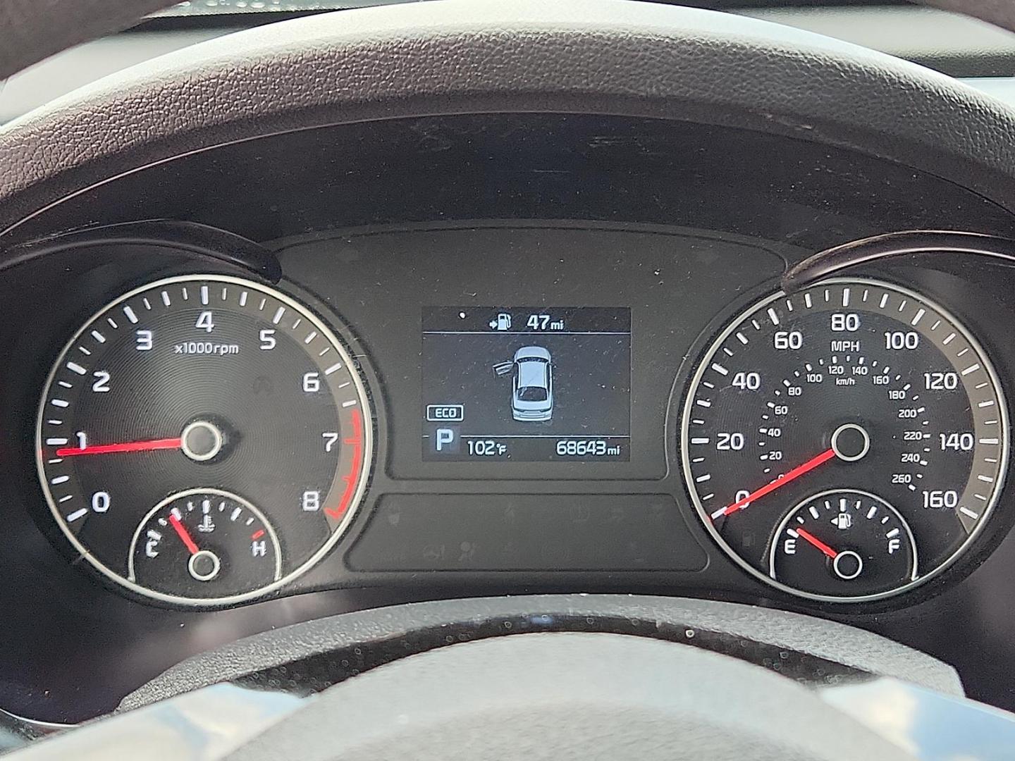 2020 GRAY Kia Optima LX (5XXGT4L30LG) with an Theta II 2.4L I-4 gasoline direct injection, DOHC, D-CVVT variable valve control, regular unleaded, engine with 185HP engine, located at 4110 Avenue Q, Lubbock, 79412, 33.556553, -101.855820 - 05/13/2025 KEY IN ENVELOPE GOD - Photo#9