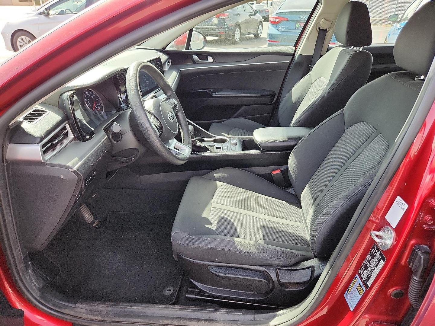 2021 Passion Red Kia K5 LXS (5XXG14J26MG) with an Gamma-II 1.6L I-4 gasoline direct injection, DOHC, CVVD variable valve control, intercooled turbo, regular unleaded, engine with 180HP engine, located at 4110 Avenue Q, Lubbock, 79412, 33.556553, -101.855820 - Photo#6