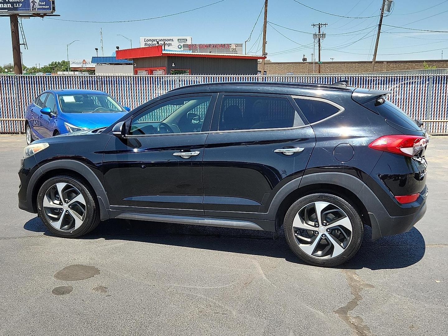 2016 BLACK Hyundai Tucson Limited (KM8J33A28GU) with an 1.6L I-4 gasoline direct injection, DOHC, variable valve control, intercooled turbo, regular unleaded, engine with 175HP engine, located at 4110 Avenue Q, Lubbock, 79412, 33.556553, -101.855820 - 06/12/2025 KEY IN ENVELOPE GOD - Photo#4