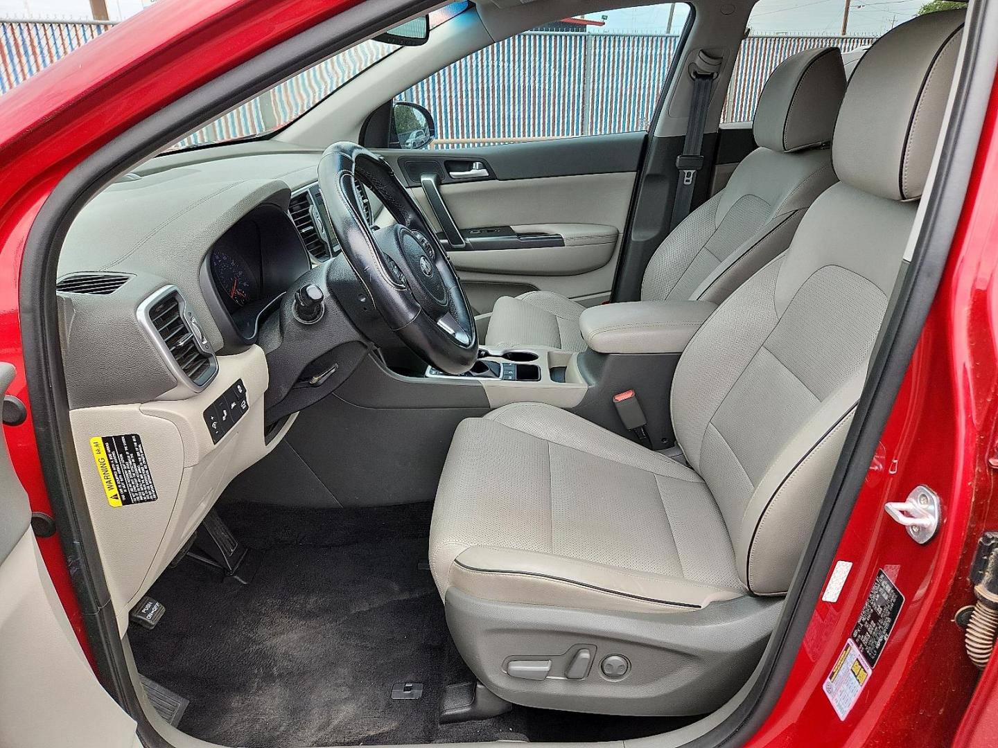 2017 RED Kia Sportage EX (KNDPN3AC4H7) with an Theta II 2.4L I-4 gasoline direct injection, DOHC, D-CVVT variable valve control, regular unleaded, engine with 181HP engine, located at 4110 Avenue Q, Lubbock, 79412, 33.556553, -101.855820 - 06/19/2025 KEY IN ENVELOPE GOD - Photo#6