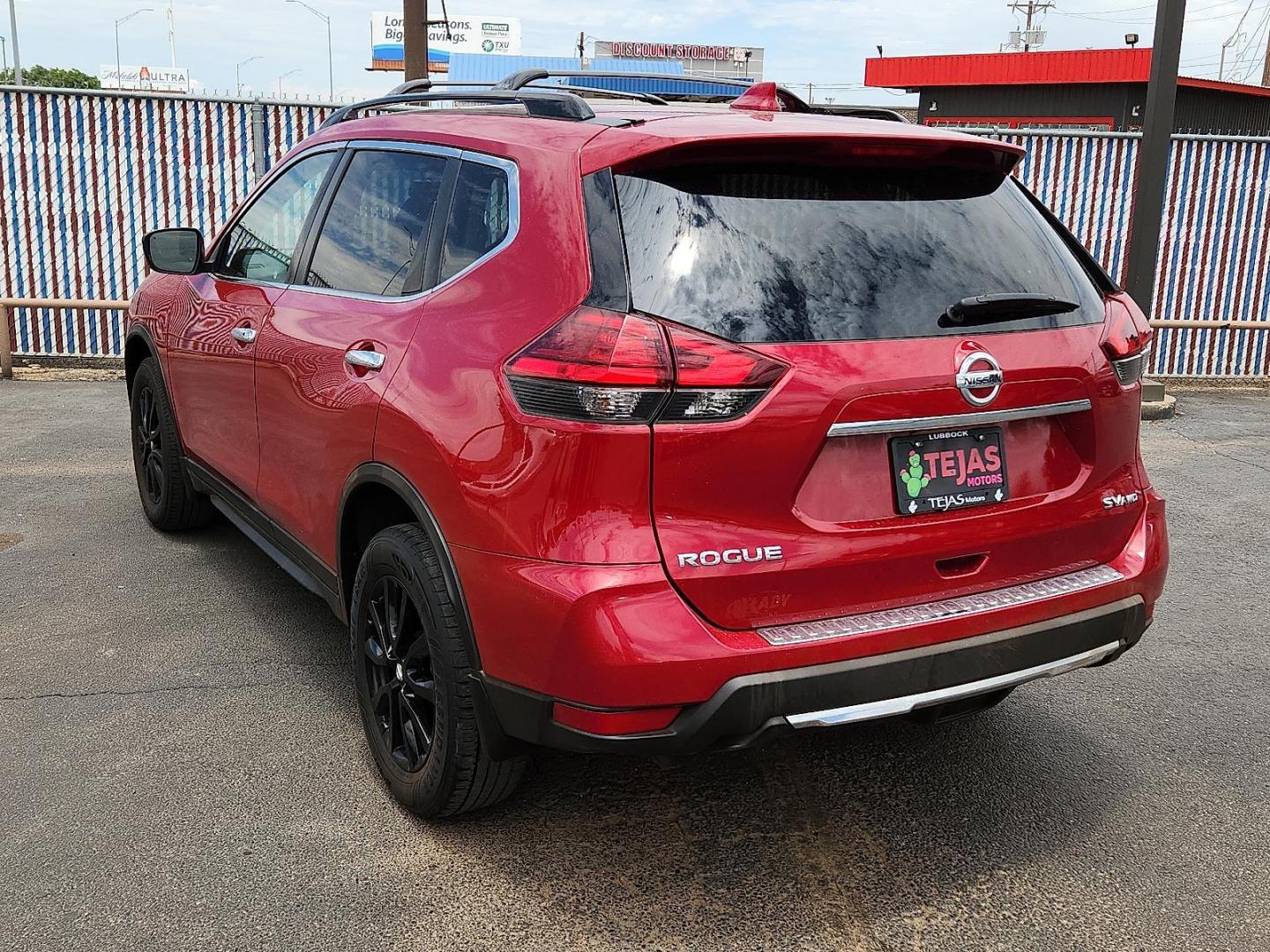 2017 RED Nissan Rogue SV (5N1AT2MV6HC) with an 2.5L I-4 DOHC, variable valve control, regular unleaded, engine with 170HP engine, located at 4110 Avenue Q, Lubbock, 79412, 33.556553, -101.855820 - 06/21/2025 KEY IN ENVELOPE GOD - Photo#2