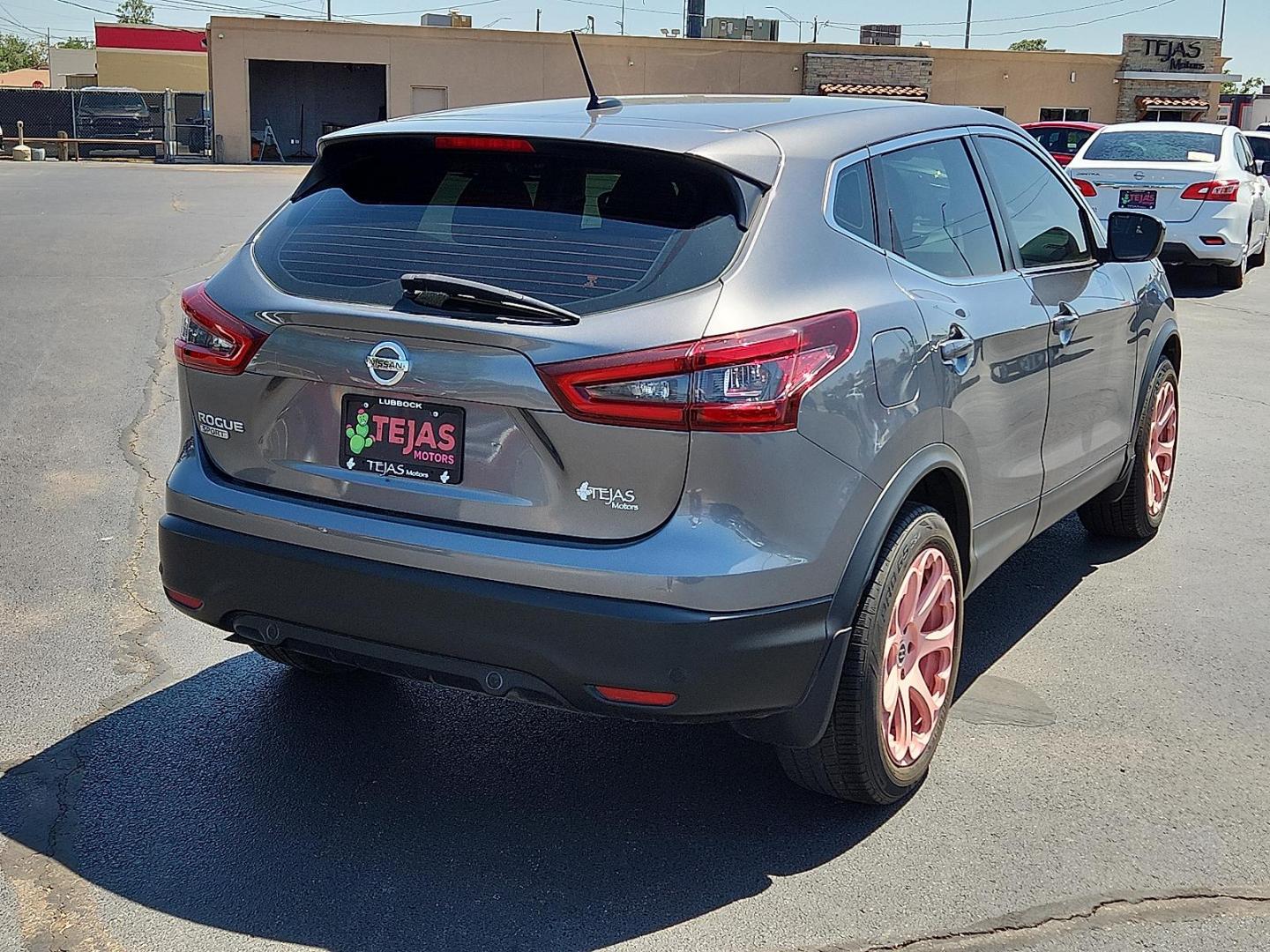 2021 GRAY Nissan Rogue Sport S FWD Xtronic CVT (JN1BJ1AV3MW) with an 2L I-4 gasoline direct injection, DOHC, variable valve control, regular unleaded, engine with 141HP engine, located at 4110 Avenue Q, Lubbock, 79412, 33.556553, -101.855820 - 06/21/2025 KEY IN ENVELOPE GOD - Photo#1