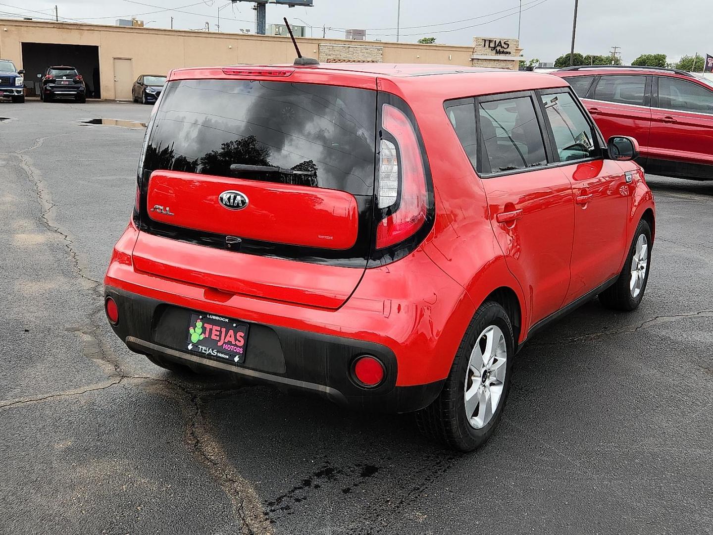 2019 RED Kia Soul (KNDJN2A27K7) with an Gamma 1.6L I-4 gasoline direct injection, DOHC, D-CVVT variable valve control, regular unleaded, engine with 130HP engine, located at 4110 Avenue Q, Lubbock, 79412, 33.556553, -101.855820 - Photo#1