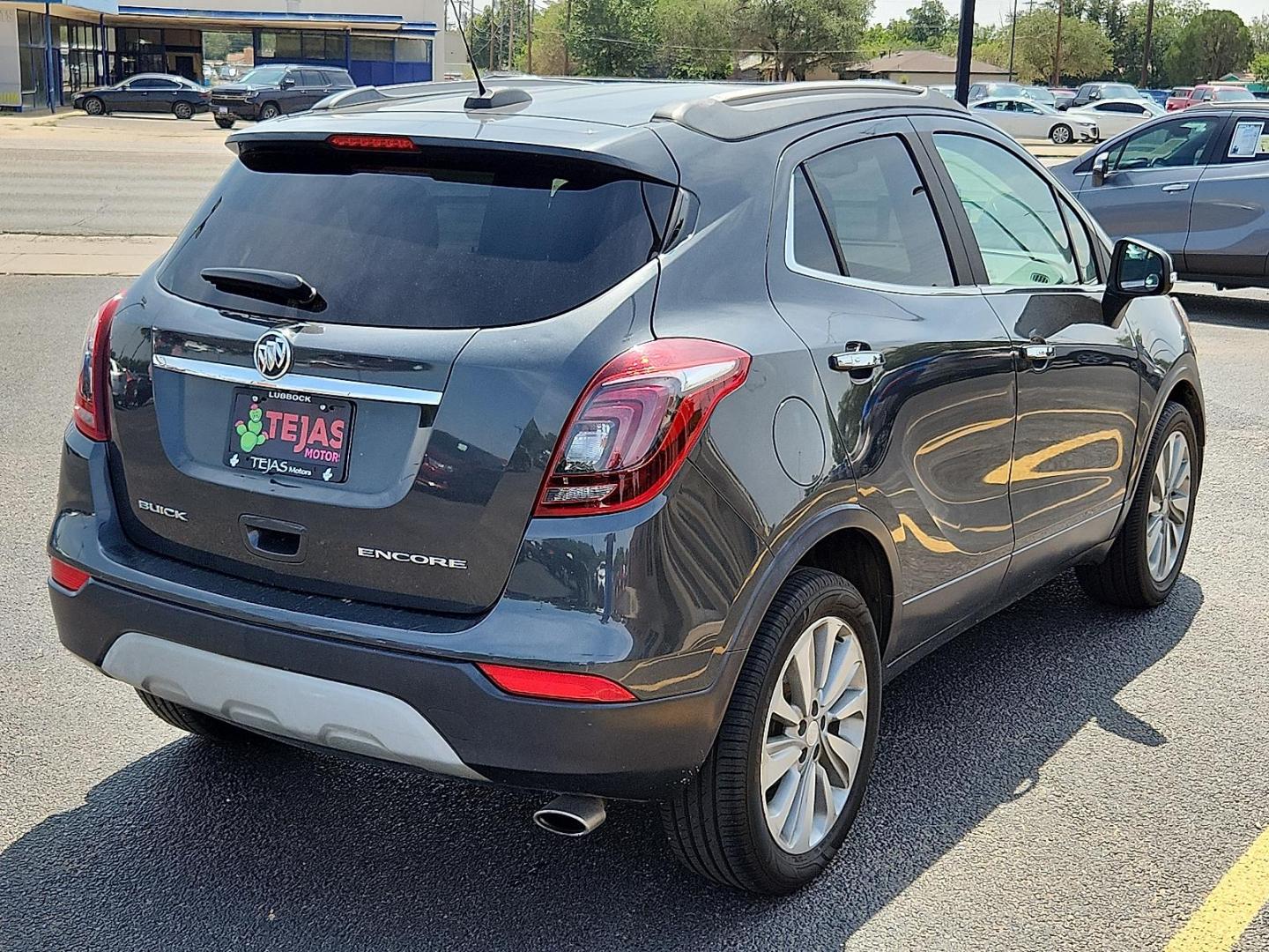 2018 Graphite Gray Metallic - GK2 /Ebony - AFN Buick Encore Preferred (KL4CJASB0JB) with an ECOTEC 1.4L I-4 DOHC, VVT variable valve control, intercooled turbo, regular unleaded, engine with 138HP engine, located at 4110 Avenue Q, Lubbock, 79412, 33.556553, -101.855820 - 07/05/2025 KEY IN ENVELOPE GOD - Photo#1