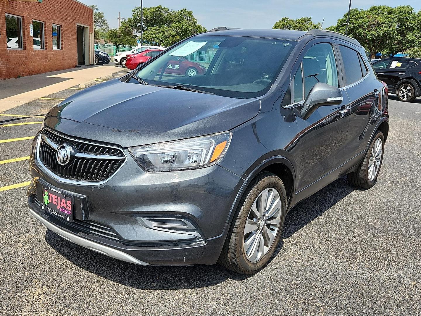 2018 Graphite Gray Metallic - GK2 /Ebony - AFN Buick Encore Preferred (KL4CJASB0JB) with an ECOTEC 1.4L I-4 DOHC, VVT variable valve control, intercooled turbo, regular unleaded, engine with 138HP engine, located at 4110 Avenue Q, Lubbock, 79412, 33.556553, -101.855820 - 07/05/2025 KEY IN ENVELOPE GOD - Photo#4
