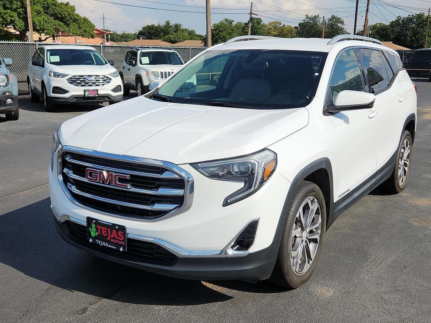 2018 Summit White GMC Terrain SLT (3GKALPEX6JL) with an 2L I-4 gasoline direct injection, DOHC, variable valve control, intercooled turbo, premium unleaded, engine with 252HP engine, located at 4110 Avenue Q, Lubbock, 79412, 33.556553, -101.855820 - 07/05/2025 KEY IN ENVELOPE GOD - Photo#3