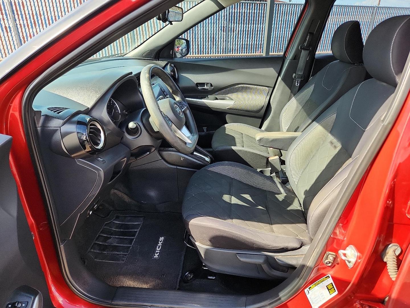 2018 RED Nissan Kicks SV (3N1CP5CU9JL) with an 1.6L I-4 DOHC, CVTCS variable valve control, regular unleaded, engine with 125HP engine, located at 4110 Avenue Q, Lubbock, 79412, 33.556553, -101.855820 - 07/05/2025 KEY IN ENVELOPE GOD - Photo#6