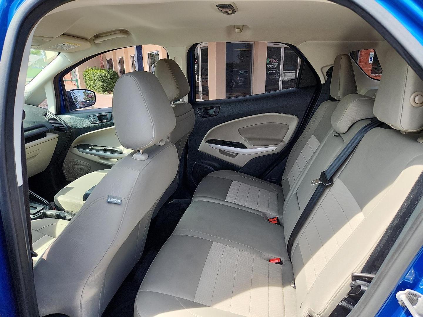 2021 Lightning Blue Metallic - N6 /Medium Stone - MM Ford EcoSport S (MAJ3S2FE8MC) with an EcoBoost 1L I-3 gasoline direct injection, DOHC, variable valve control, intercooled turbo, regular unleaded, engine with 123HP engine, located at 4110 Avenue Q, Lubbock, 79412, 33.556553, -101.855820 - 07/29/2025 KEY IN ENVELOPE GOD - Photo#6