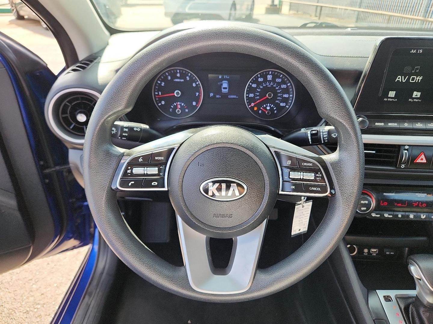 2019 BLUE Kia Forte LXS (3KPF24AD0KE) with an 2L I-4 DOHC, D-CVVT variable valve control, regular unleaded, engine with 147HP engine, located at 4110 Avenue Q, Lubbock, 79412, 33.556553, -101.855820 - 07/12/2025 KEY IN ENVELOPE GOD - Photo#10