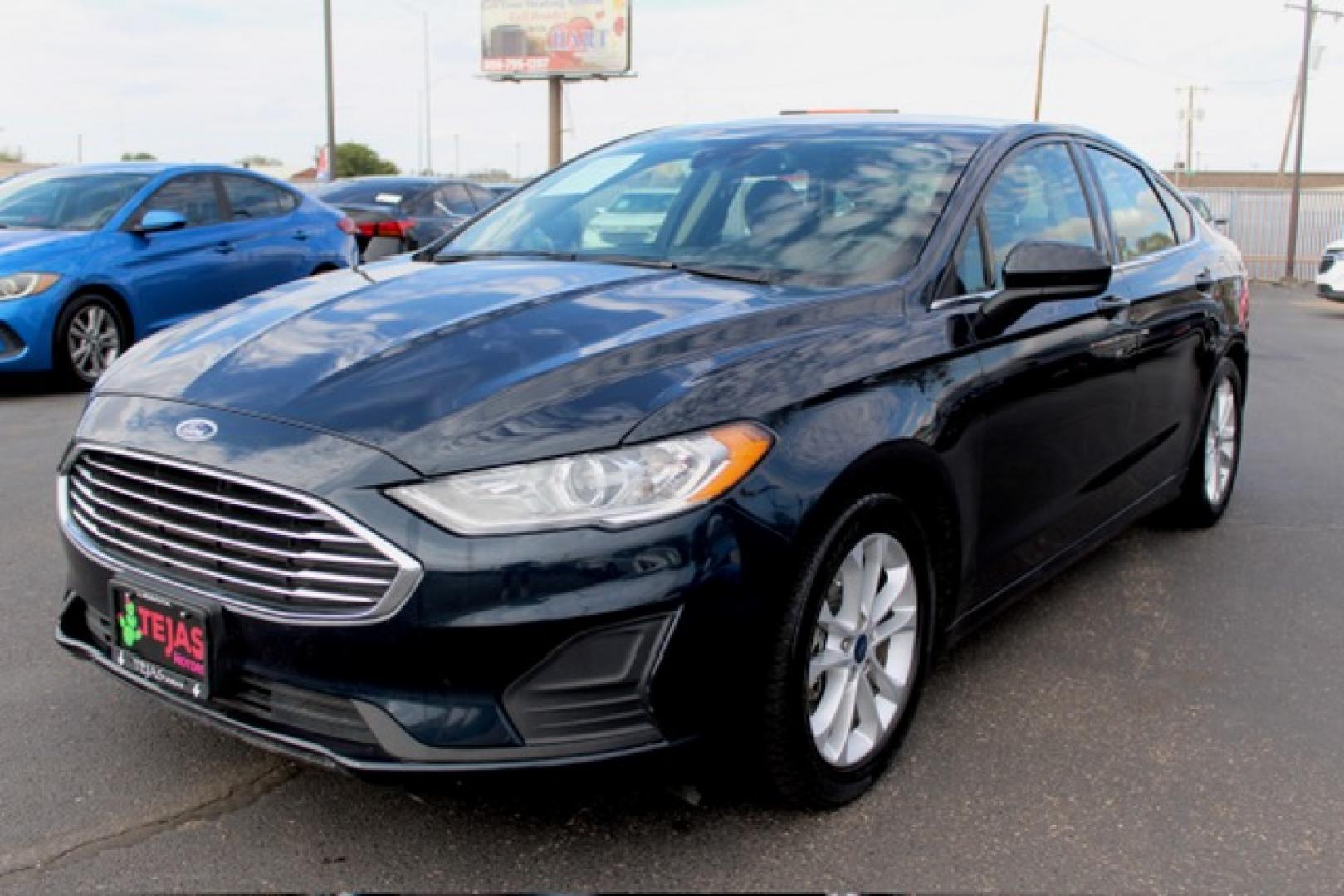 2020 Alto Blue Metallic Tinted Clearcoat - L3 /Ebony - DT Ford Fusion SE (3FA6P0HD3LR) with an EcoBoost 1.5L I-4 gasoline direct injection, DOHC, variable valve control, intercooled turbo, regular unleaded, engine with 181HP engine, located at 4110 Avenue Q, Lubbock, 79412, 33.556553, -101.855820 - 07/19/2025 KEY IN ENVELOPE GOD- Photo#1
