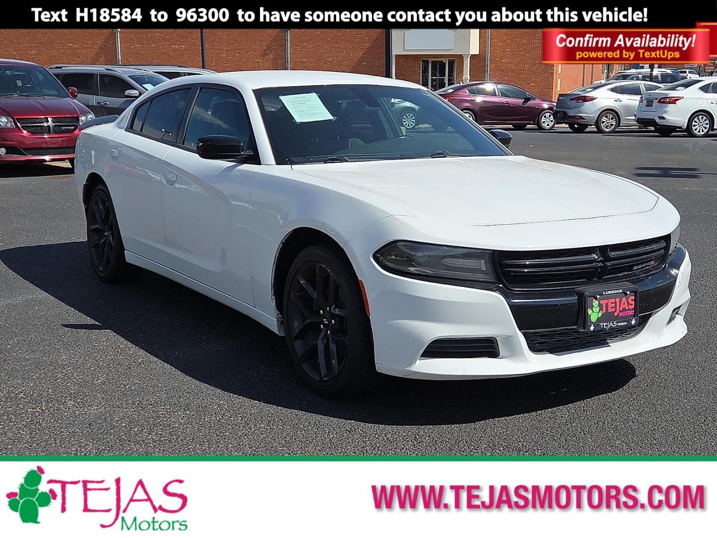 2019 White Knuckle Clearcoat - PW7 /Black - X9 Dodge Charger SXT RWD (2C3CDXBG0KH) with an Pentastar 3.6L V-6 DOHC, variable valve control, regular unleaded, engine with 292HP engine, located at 4110 Avenue Q, Lubbock, 79412, 33.556553, -101.855820 - 07/23/2025 KEY IN ENVELOPE GOD - Photo#0