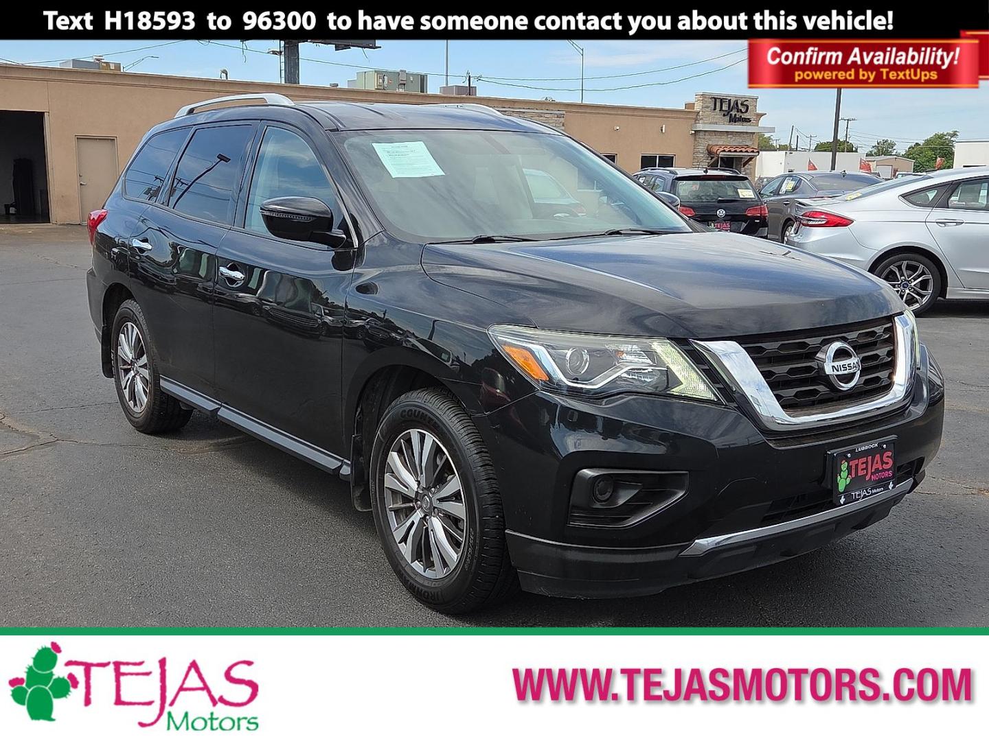 2019 Magnetic Black Pearl - G41 /Charcoal - G Nissan Pathfinder S (5N1DR2MN0KC) with an 3.5L V-6 gasoline direct injection, DOHC, variable valve control, regular unleaded, engine with 284HP engine, located at 4110 Avenue Q, Lubbock, 79412, 33.556553, -101.855820 - 07/23/2025 KEY IN ENVELOPE GOD - Photo#0