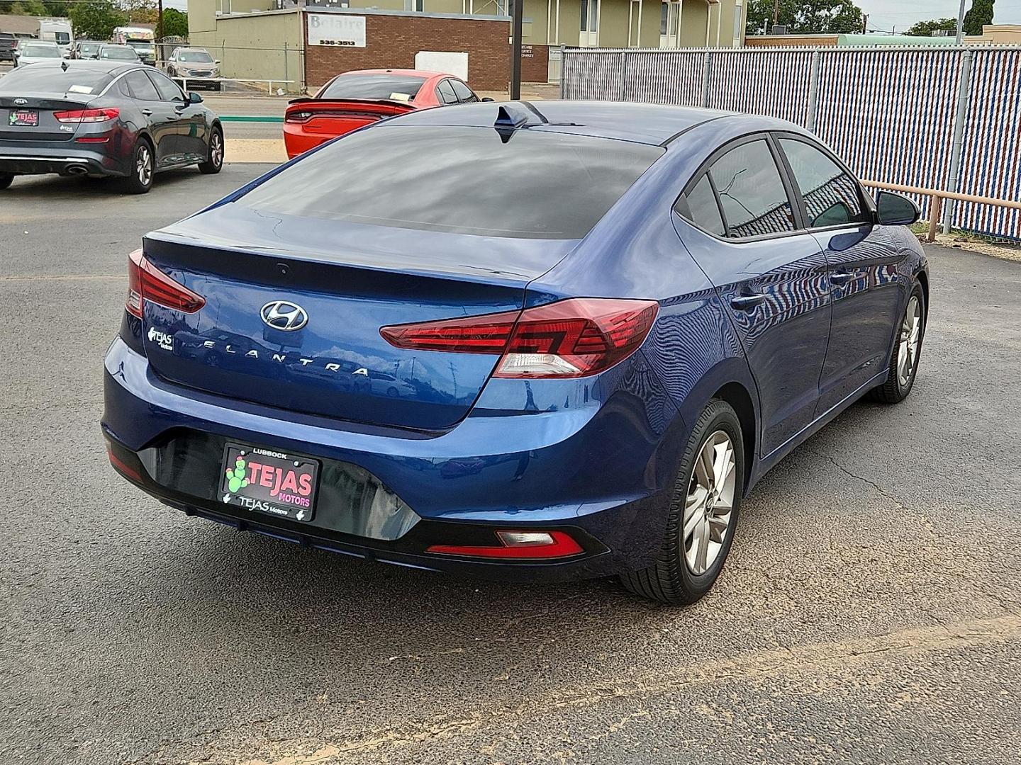 2019 BLUE Hyundai Elantra SEL (5NPD84LF8KH) with an Nu 2L I-4 DOHC, D-CVVT variable valve control, regular unleaded, engine with 147HP engine, located at 4110 Avenue Q, Lubbock, 79412, 33.556553, -101.855820 - 07/31/2025 KEY IN ENVELOPE GOD - Photo#1