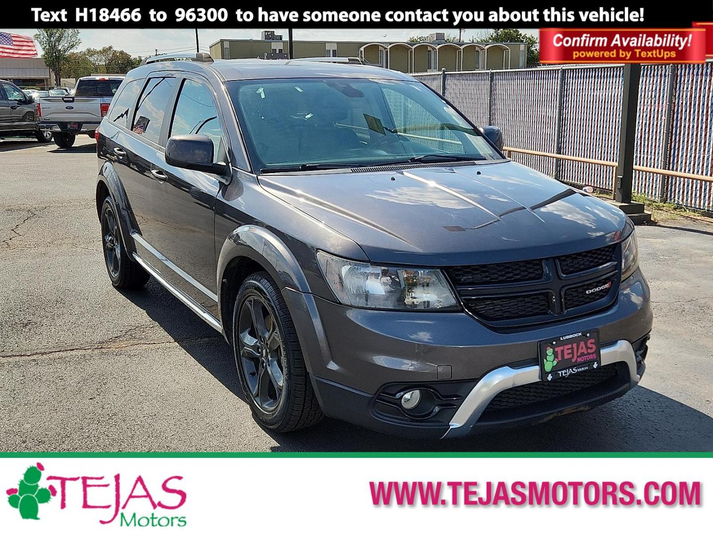 2019 GRAY Dodge Journey Crossroad (3C4PDCGG8KT) with an Pentastar 3.6L V-6 DOHC, VVT variable valve control, regular unleaded, engine with 283HP engine, located at 4110 Avenue Q, Lubbock, 79412, 33.556553, -101.855820 - 08/0/2025 KEY IN ENVELOPE GOD - Photo#0