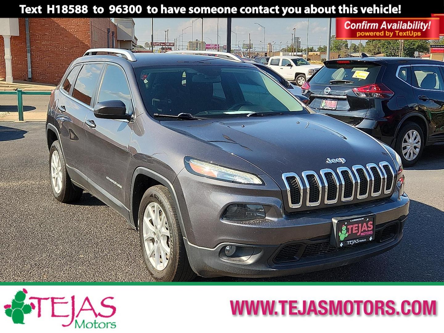 2017 GRAY Jeep Cherokee Latitude FWD (1C4PJLCBXHD) with an Tigershark MultiAir 2.4L I-4 variable valve control, regular unleaded, engine with 184HP engine, located at 4110 Avenue Q, Lubbock, 79412, 33.556553, -101.855820 - 08/05/2025 KEY IN ENVELOPE GOD - Photo#0