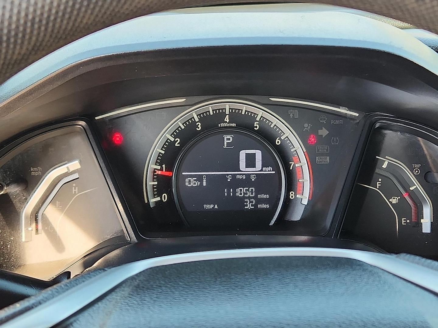 2017 GRAY Honda Civic LX (19XFC2F56HE) with an 2L I-4 DOHC, variable valve control, regular unleaded, engine with 158HP engine, located at 4110 Avenue Q, Lubbock, 79412, 33.556553, -101.855820 - 08/08/2025 KEY IN ENVELOPE GOD - Photo#9