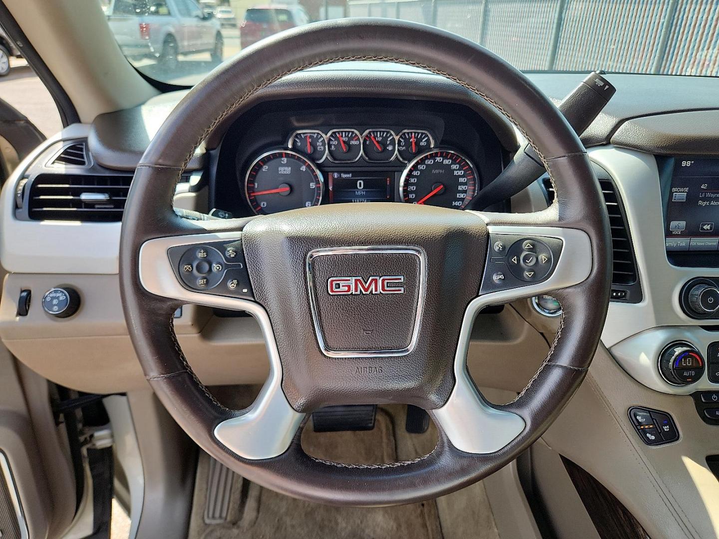 2015 GOLD GMC Yukon SLT (1GKS1BKC8FR) with an EcoTec3 5.3L V-8 gasoline direct injection, variable valve control, regular unleaded, engine with cylinder deactivation and 355HP engine, located at 4110 Avenue Q, Lubbock, 79412, 33.556553, -101.855820 - Photo#10