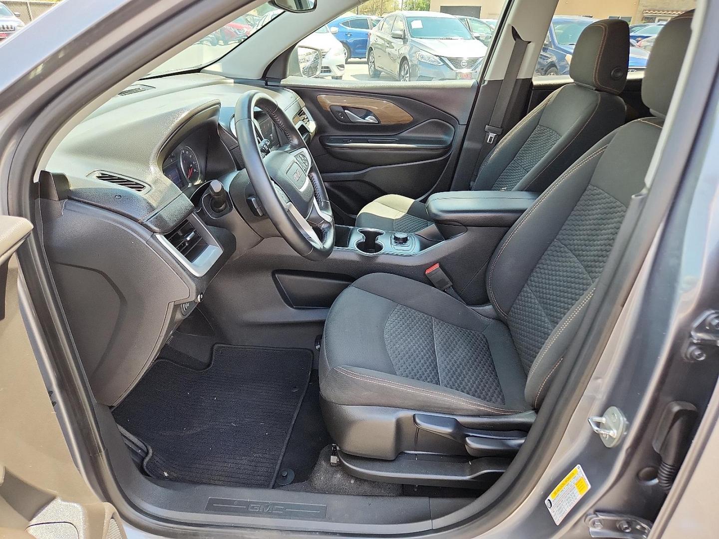 2021 GRAY GMC Terrain FWD SLE (3GKALMEV4ML) with an 1.5L I-4 gasoline direct injection, DOHC, VVT variable valve control, intercooled turbo, regular unleaded, engine with 170HP engine, located at 4110 Avenue Q, Lubbock, 79412, 33.556553, -101.855820 - 08/08/2025 KEY IN ENVELOPE GOD - Photo#6