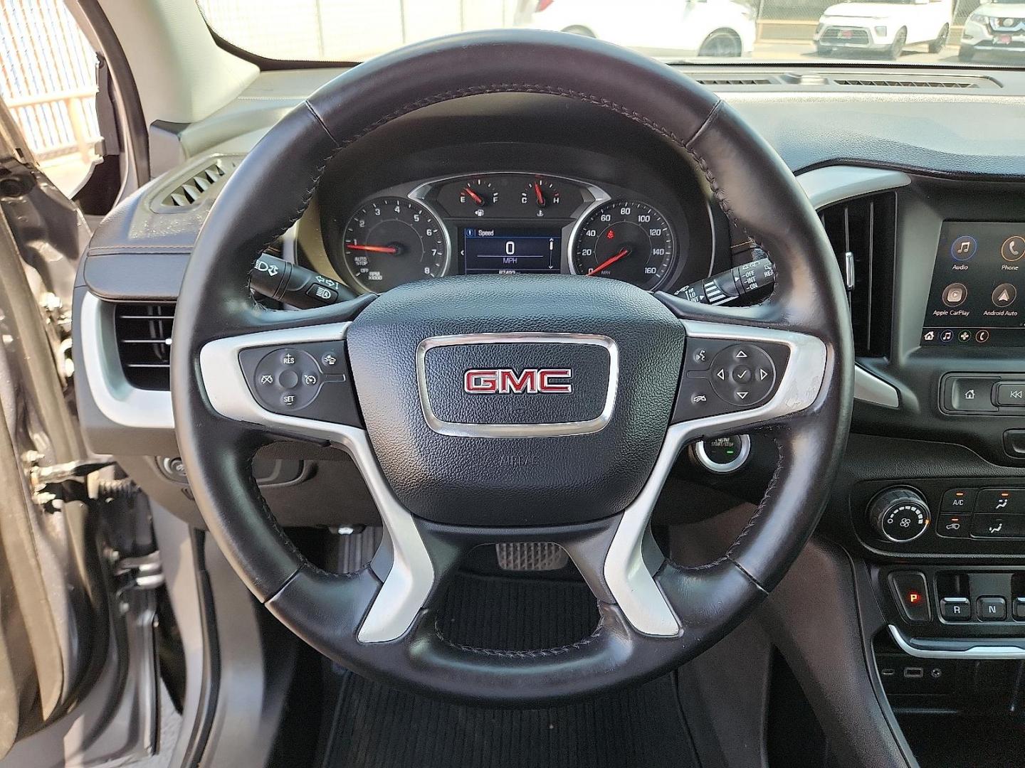 2021 GRAY GMC Terrain FWD SLE (3GKALMEV4ML) with an 1.5L I-4 gasoline direct injection, DOHC, VVT variable valve control, intercooled turbo, regular unleaded, engine with 170HP engine, located at 4110 Avenue Q, Lubbock, 79412, 33.556553, -101.855820 - 08/08/2025 KEY IN ENVELOPE GOD - Photo#10