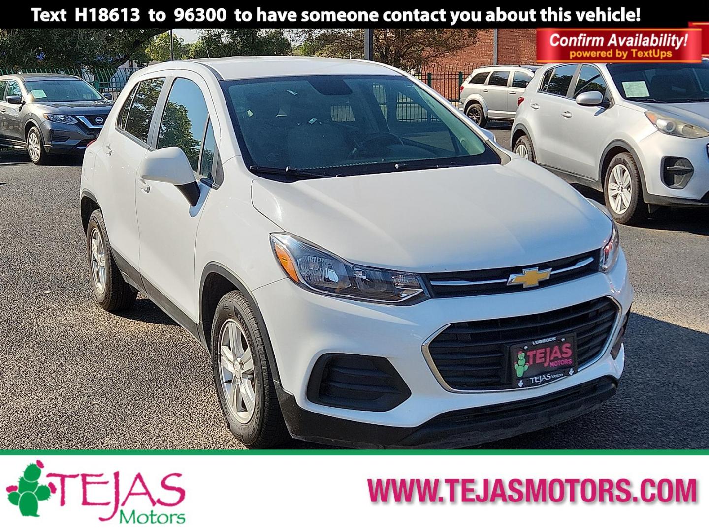 2020 WHITE Chevrolet Trax FWD LS (KL7CJKSB8LB) with an ECOTEC 1.4L I-4 DOHC, variable valve control, intercooled turbo, regular unleaded, engine with 138HP engine, located at 4110 Avenue Q, Lubbock, 79412, 33.556553, -101.855820 - 08/08/2025 KEY IN ENVELOPE GOD - Photo#0