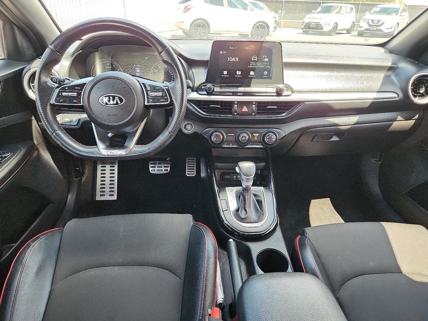 2021 BLUE Kia Forte GT (3KPF44AC6ME) with an 1.6L I-4 gasoline direct injection, DOHC, D-CVVT variable valve control, intercooled turbo, regular unleaded, engine with 201HP engine, located at 4110 Avenue Q, Lubbock, 79412, 33.556553, -101.855820 - Photo#5