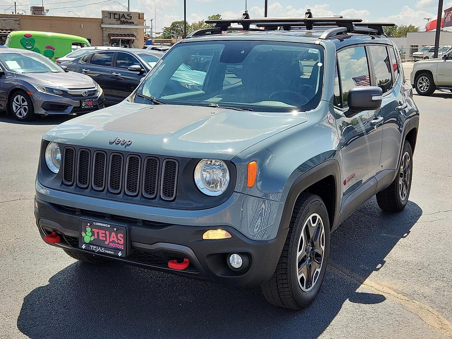 2016 GRAY Jeep Renegade Trailhawk (ZACCJBCT2GP) with an Tigershark MultiAir 2.4L I-4 variable valve control, regular unleaded, engine with 180HP engine, located at 4110 Avenue Q, Lubbock, 79412, 33.556553, -101.855820 - Photo#3