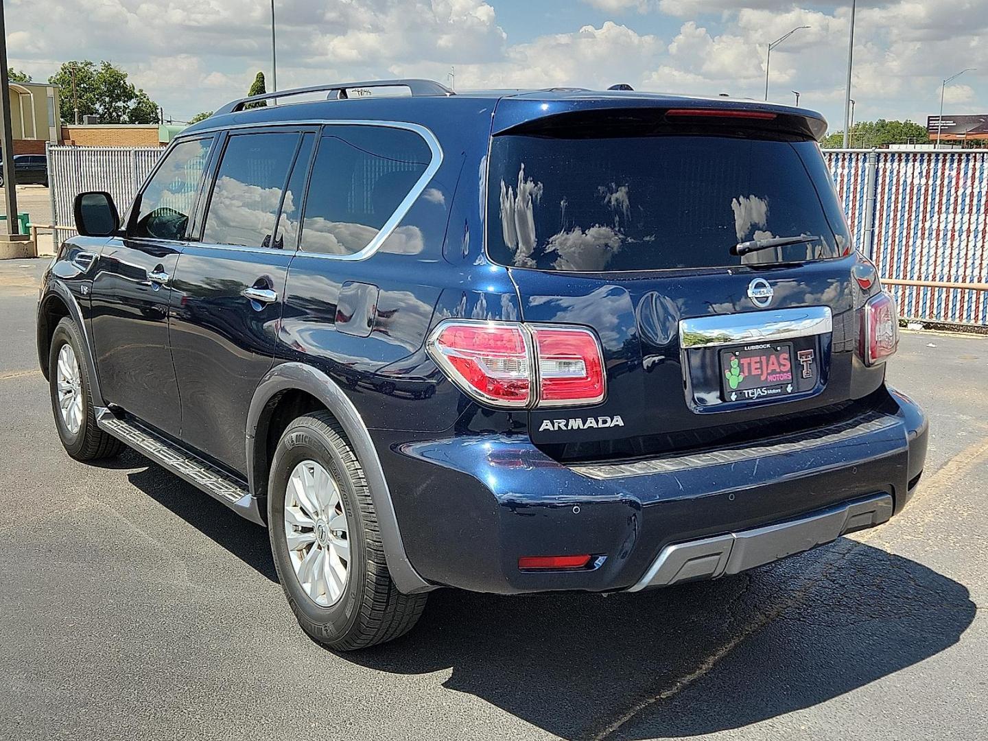 2019 BLUE Nissan Armada SV (JN8AY2ND5K9) with an Endurance 5.6L V-8 gasoline direct injection, DOHC, variable valve control, regular unleaded, engine with 390HP engine, located at 4110 Avenue Q, Lubbock, 79412, 33.556553, -101.855820 - Photo#2