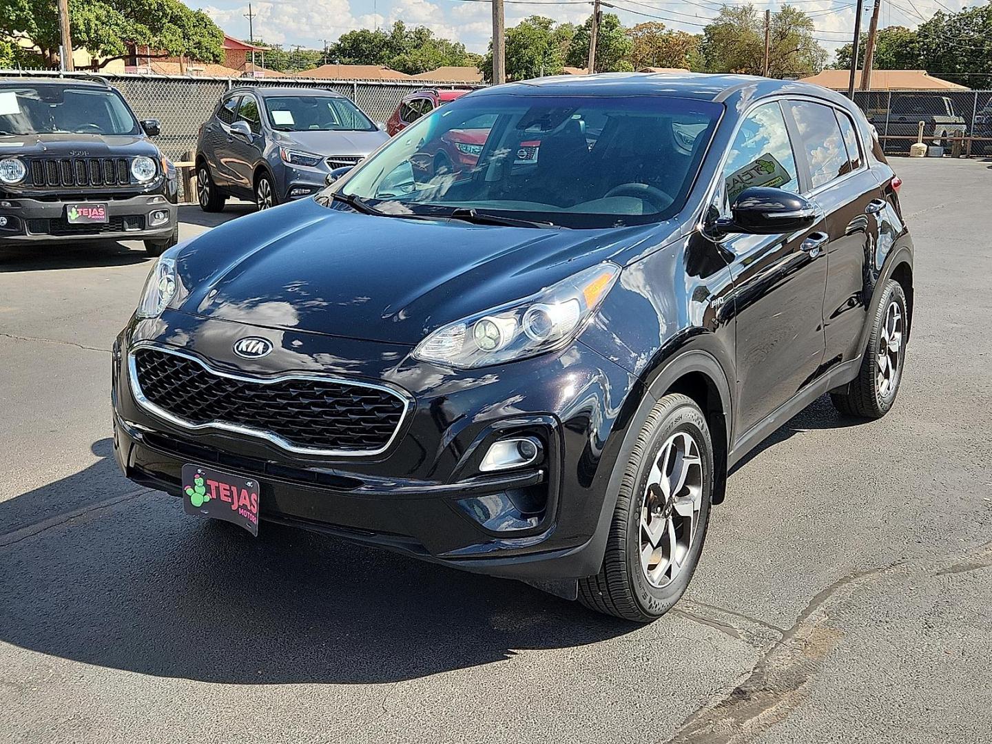 2020 BLACK Kia Sportage LX (KNDPMCAC6L7) with an Theta II 2.4L I-4 gasoline direct injection, DOHC, D-CVVT variable valve control, regular unleaded, engine with 181HP engine, located at 4110 Avenue Q, Lubbock, 79412, 33.556553, -101.855820 - 09/02/2025 KEY IN ENVELOPE GOD - Photo#3