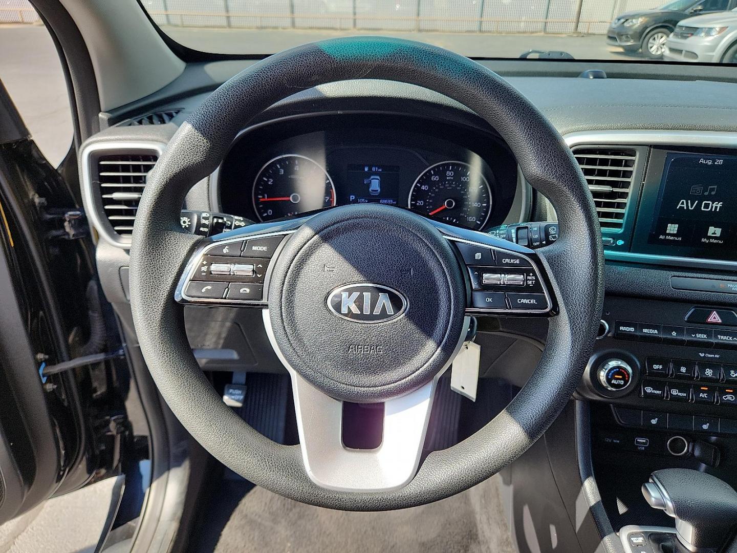 2020 BLACK Kia Sportage LX (KNDPMCAC6L7) with an Theta II 2.4L I-4 gasoline direct injection, DOHC, D-CVVT variable valve control, regular unleaded, engine with 181HP engine, located at 4110 Avenue Q, Lubbock, 79412, 33.556553, -101.855820 - 09/02/2025 KEY IN ENVELOPE GOD - Photo#10