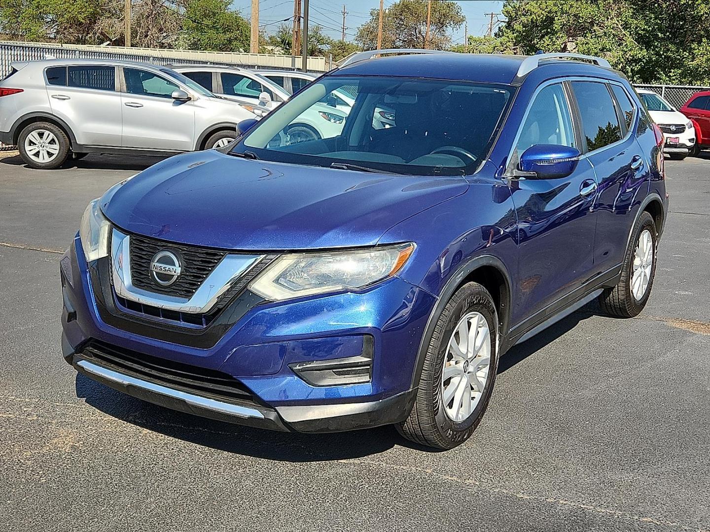2018 BLUE Nissan Rogue SV (JN8AT2MT7JW) with an 2.5L I-4 DOHC, variable valve control, regular unleaded, engine with 170HP engine, located at 4110 Avenue Q, Lubbock, 79412, 33.556553, -101.855820 - Photo#3